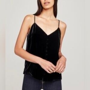 Talula Black Velvet Camisole Top